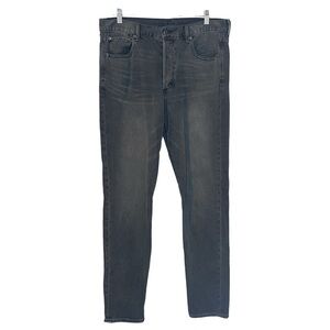 American Eagle Hi Rise Girlfriend buttonfly Denim Jeans Womens 12 x-long black